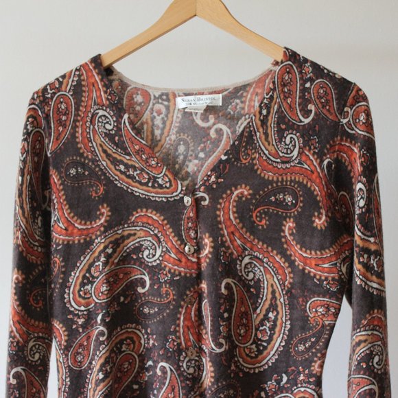 Vintage Susan Bristol Brown Merino Sweater