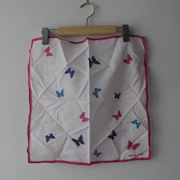 Hanae Mori Iconic Butterfly Square Scarf