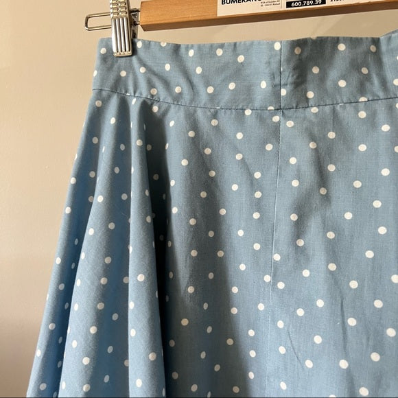 Vintage Polka Dot Blue Skirt