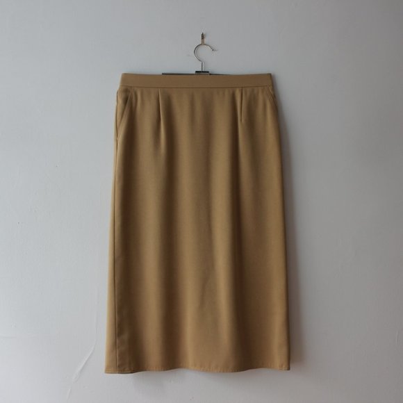 Vintage 70's Suede Tan Skirt