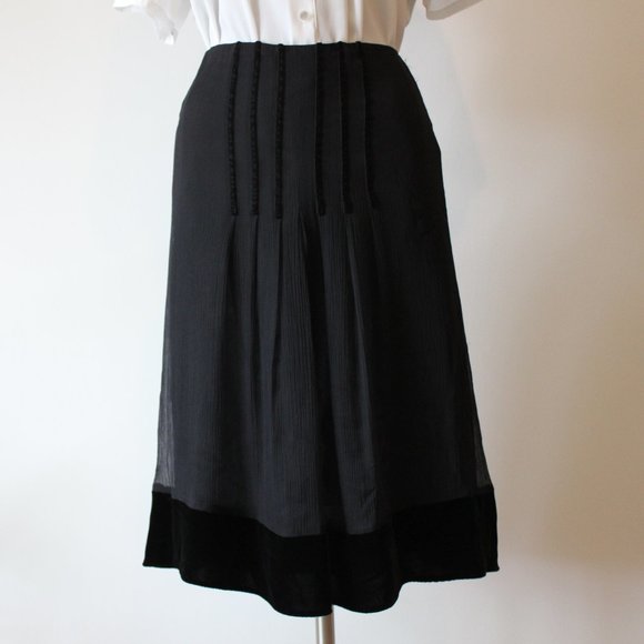 Silk Black Skirt Size 1