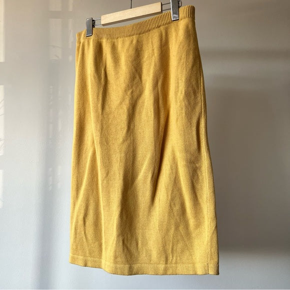 Vintage Yellow Knit Skirt