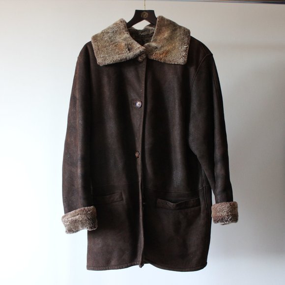 Dominic Bellissimo Suede Brown Coat Size 12