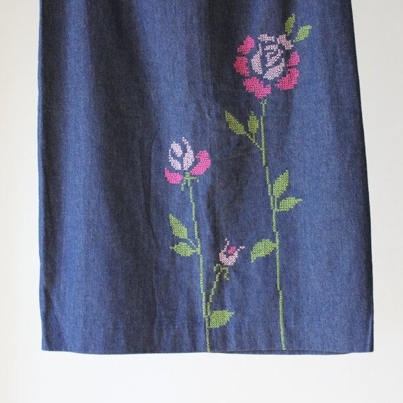 Japanese Floral Blue Skirt