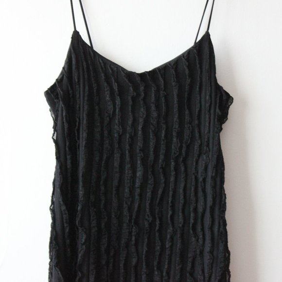 Vintage Textured Black Dress