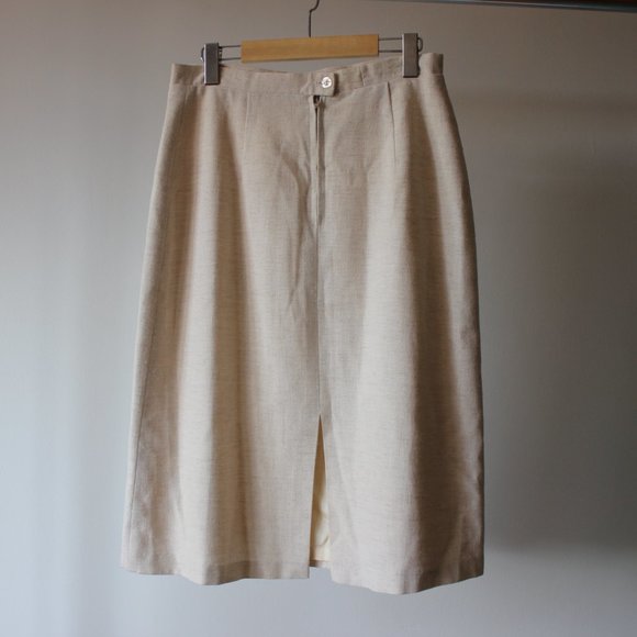 Vintage 70's Mid-Length Beige Skirt