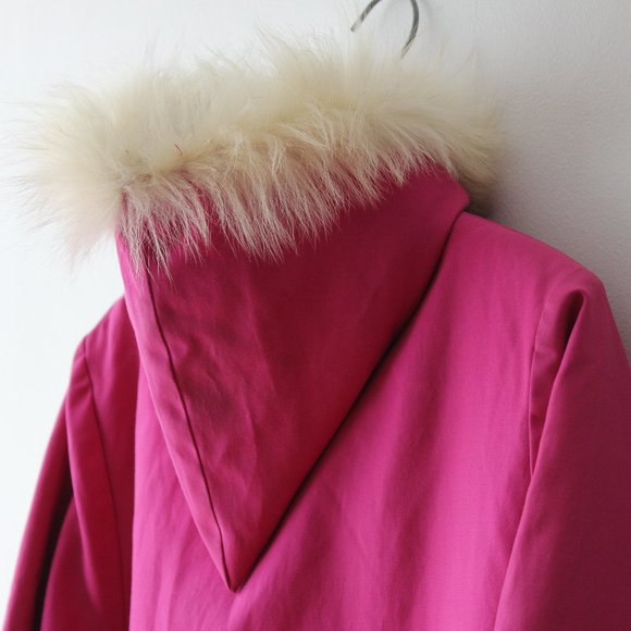 Vintage Pink Embroidered Long Coat