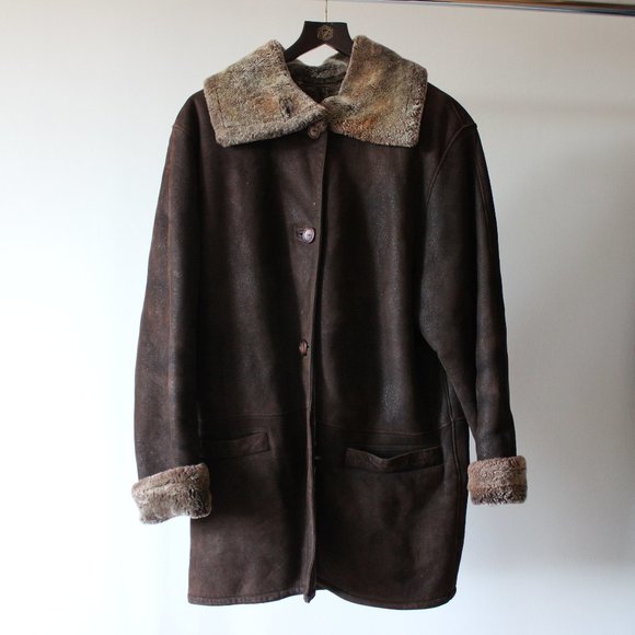 Dominic Bellissimo Suede Brown Coat Size 12