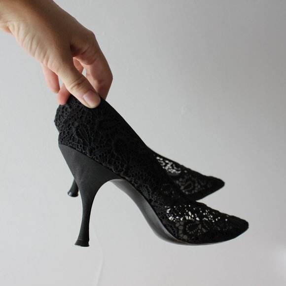 Vintage 60's Cameo Room Black Heels