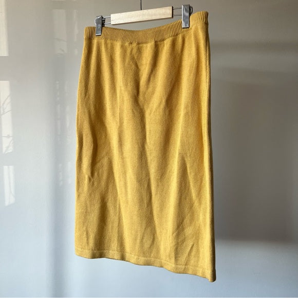 Vintage Yellow Knit Skirt