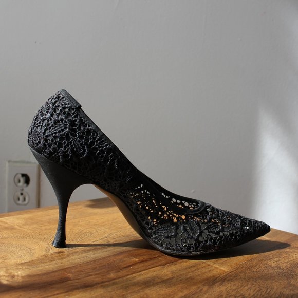 Vintage 60's Cameo Room Black Heels