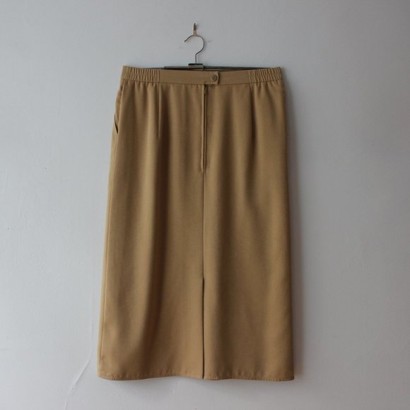 Vintage 70's Suede Tan Skirt