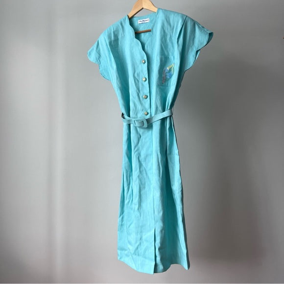 Vintage Paul Mausner Blue Dress