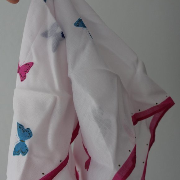 Hanae Mori Iconic Butterfly Square Scarf