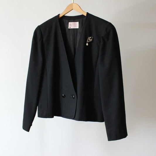 Vintage 70's Pendleton Black Wool Blazer