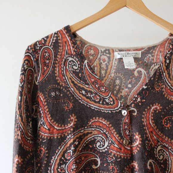 Vintage Susan Bristol Brown Merino Sweater