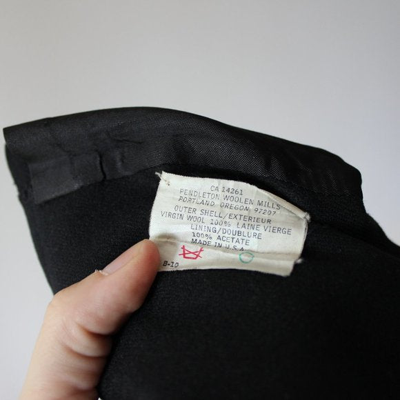 Vintage 70's Pendleton Black Wool Blazer