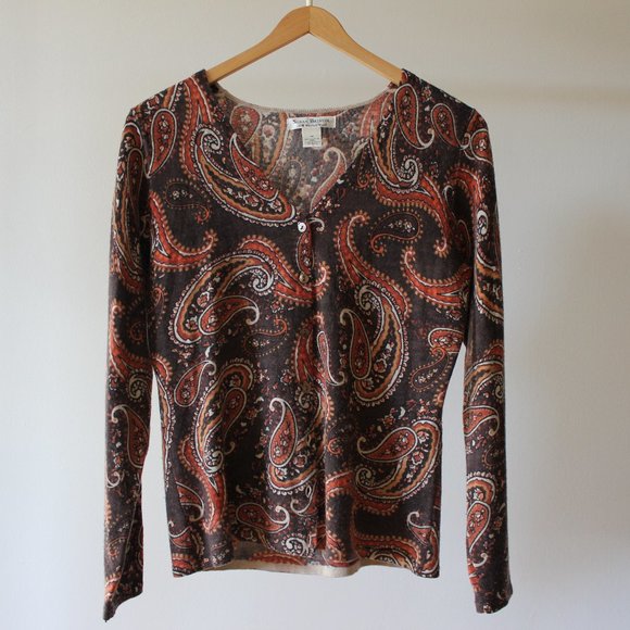 Vintage Susan Bristol Brown Merino Sweater