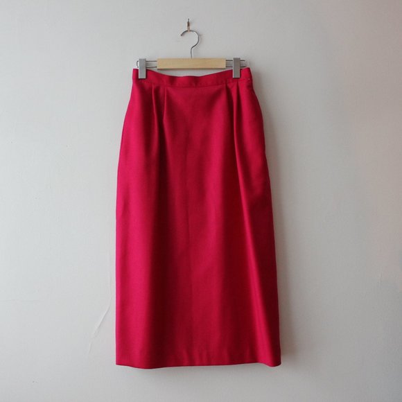 Vintage 80's Pink Wool Skirt