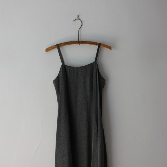 90's Sparkly Gray Evening Dress