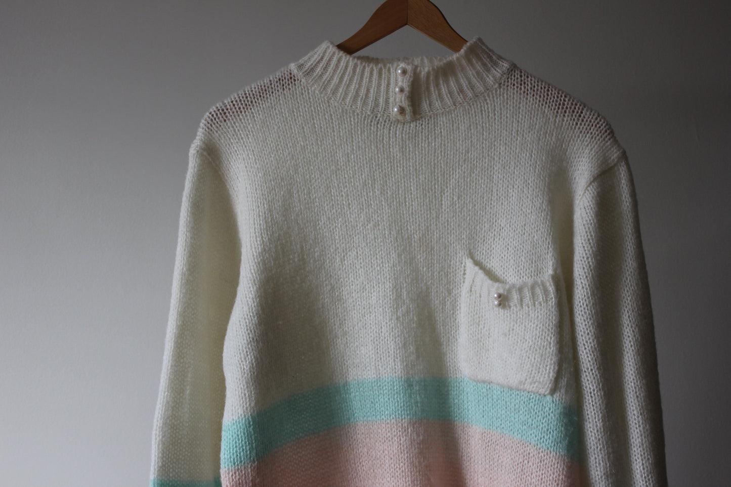 Vintage Knit pastel Sweater Size Large