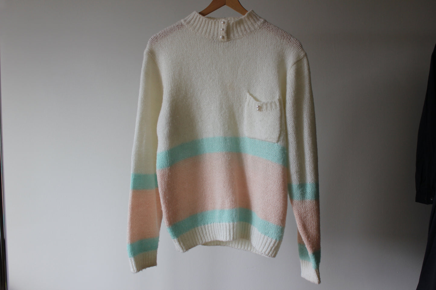 Vintage Knit pastel Sweater Size Large