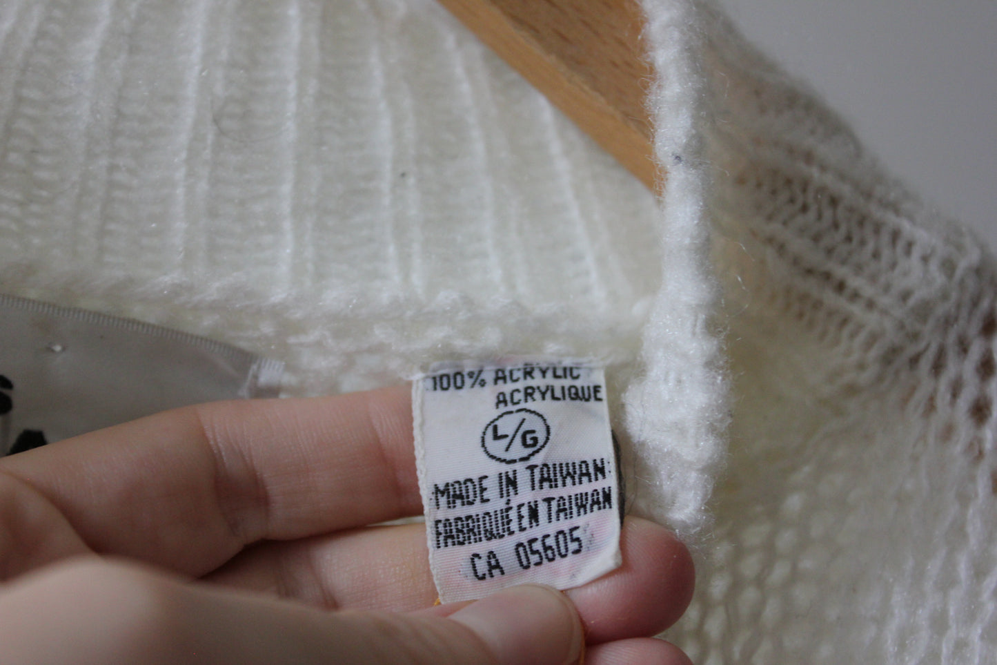 Vintage Knit pastel Sweater Size Large