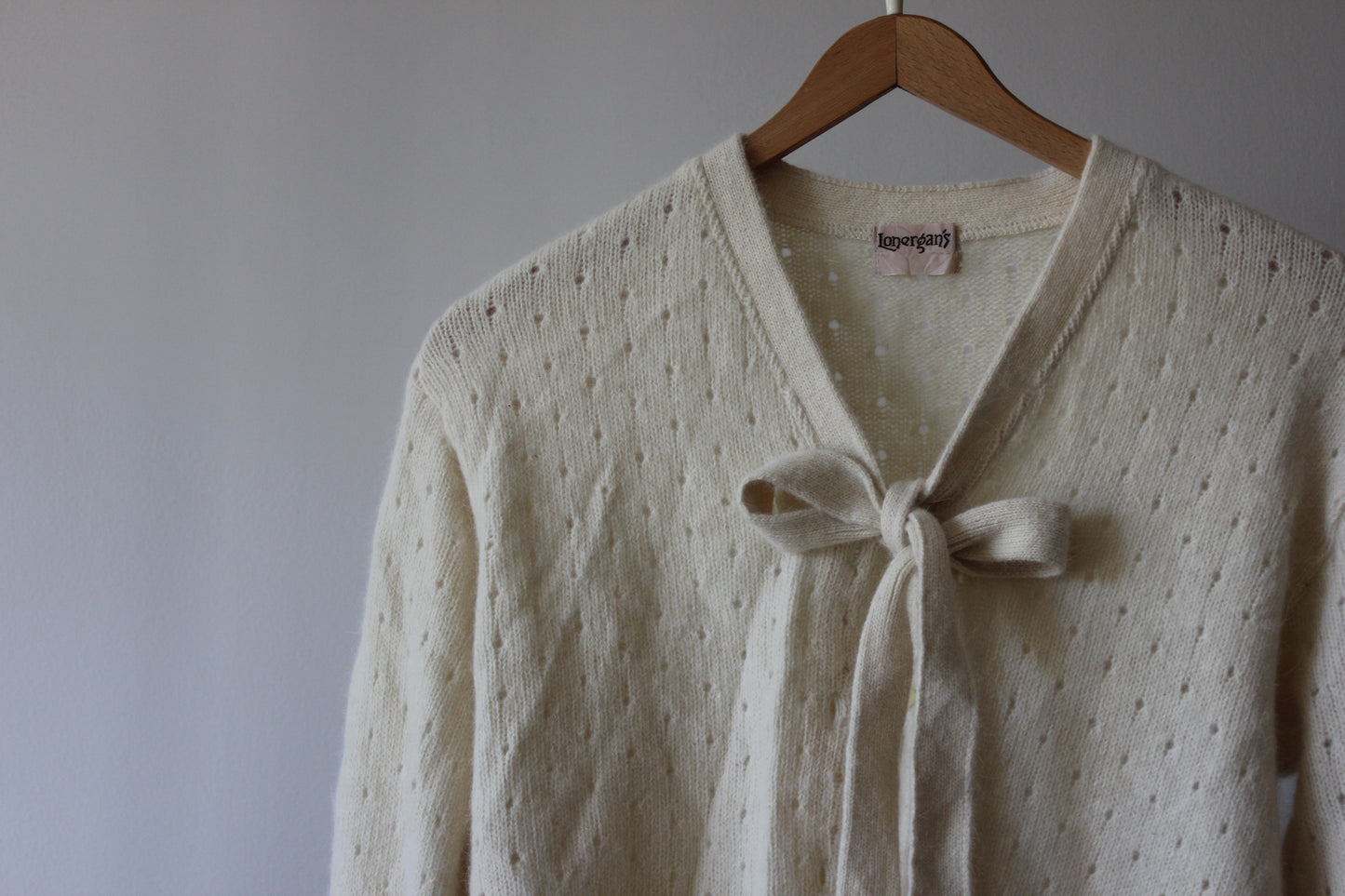 Vintage Lonergan's Angora Wool Knit Cardigan/Sweater