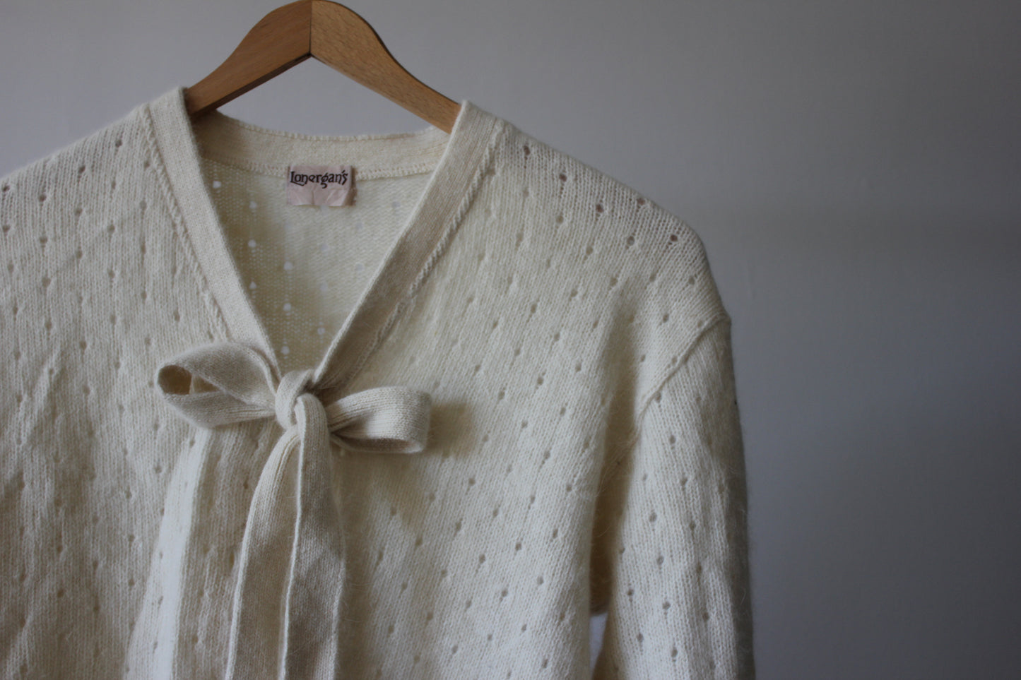 Vintage Lonergan's Angora Wool Knit Cardigan/Sweater