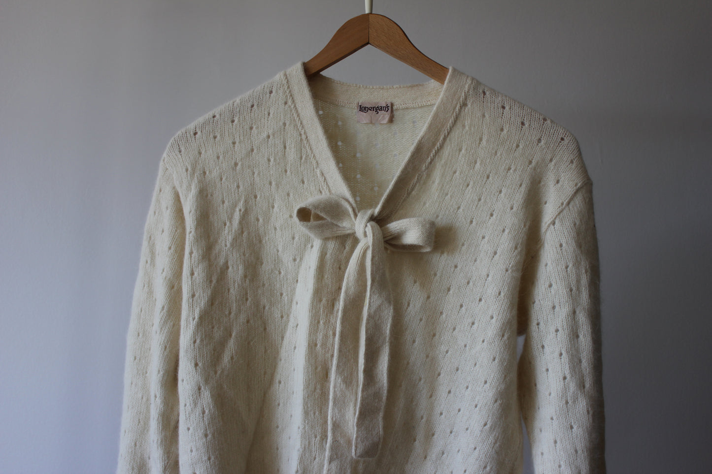 Vintage Lonergan's Angora Wool Knit Cardigan/Sweater