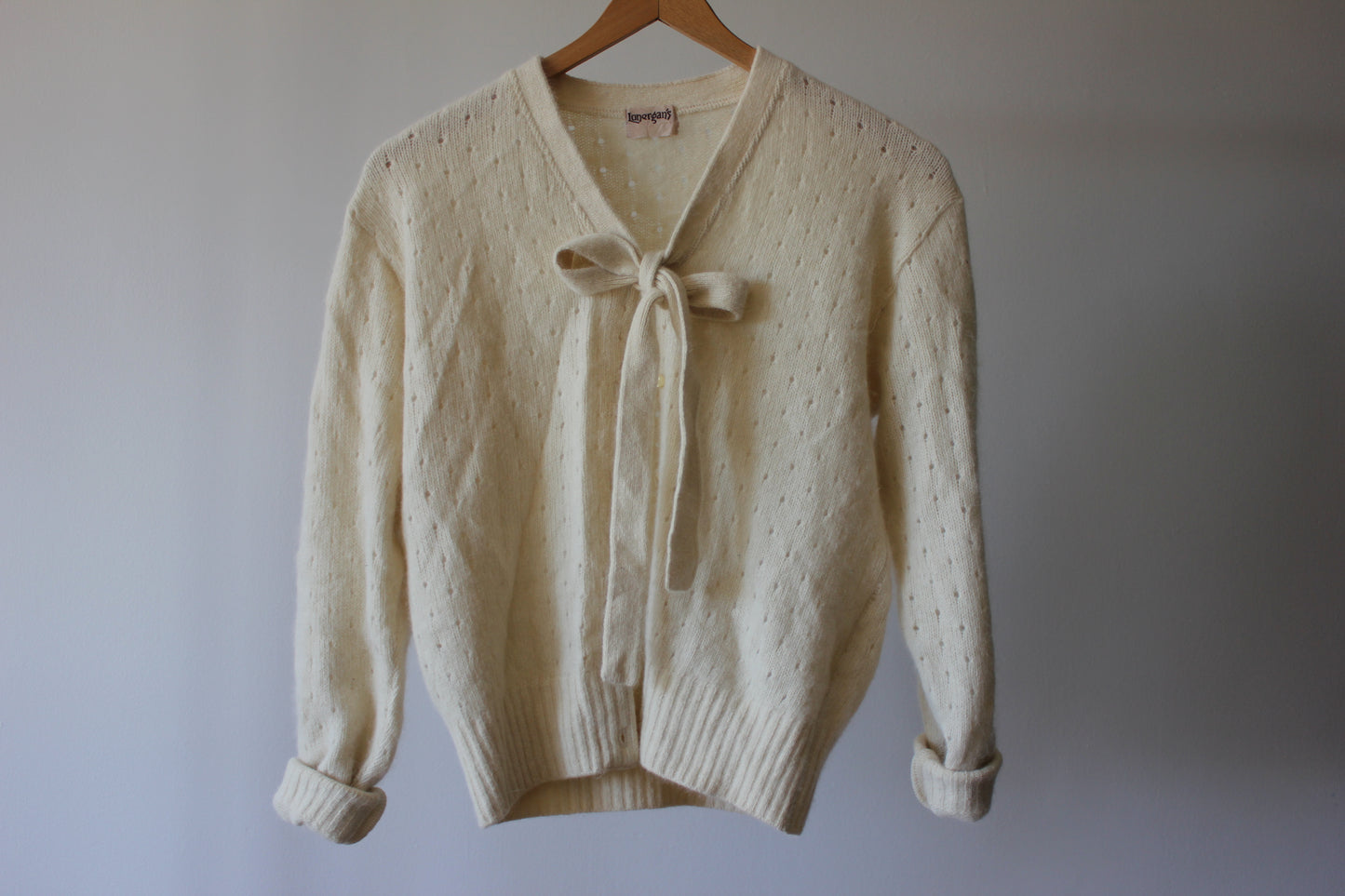 Vintage Lonergan's Angora Wool Knit Cardigan/Sweater