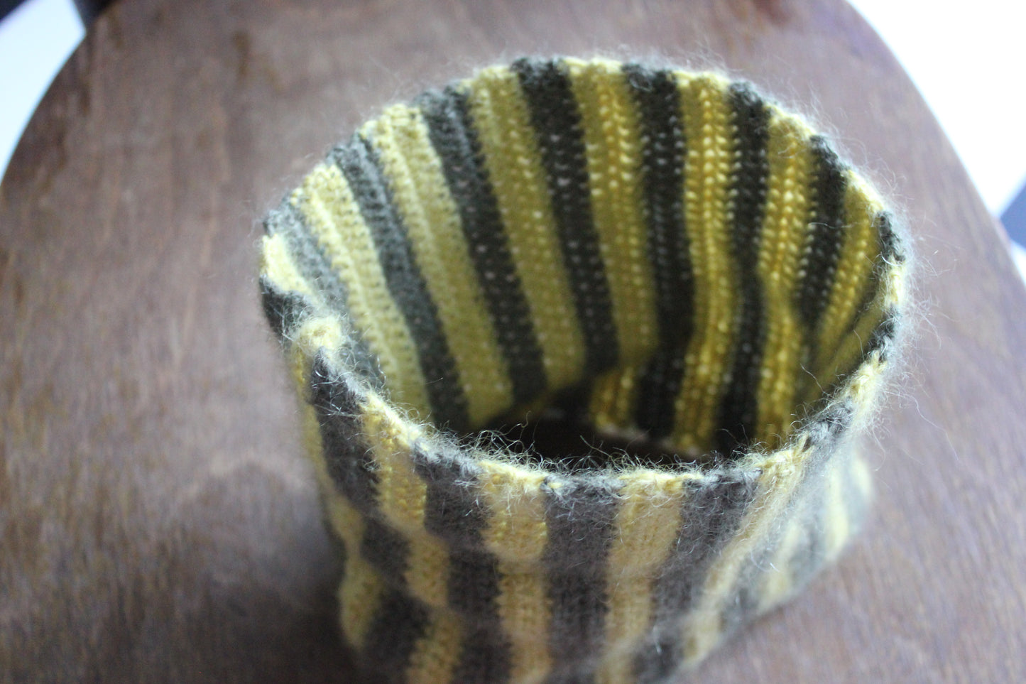 The Striped Neckwarmer (green & yellow edition)