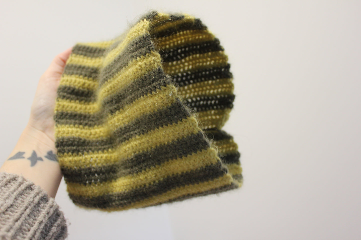 The Striped Neckwarmer (green & yellow edition)