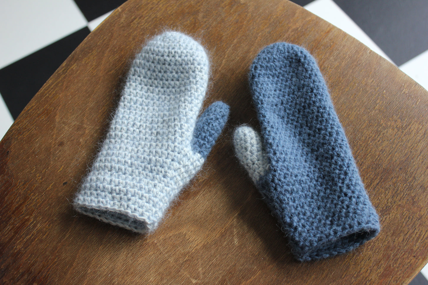 Halfie Mittens (Blue Edition)