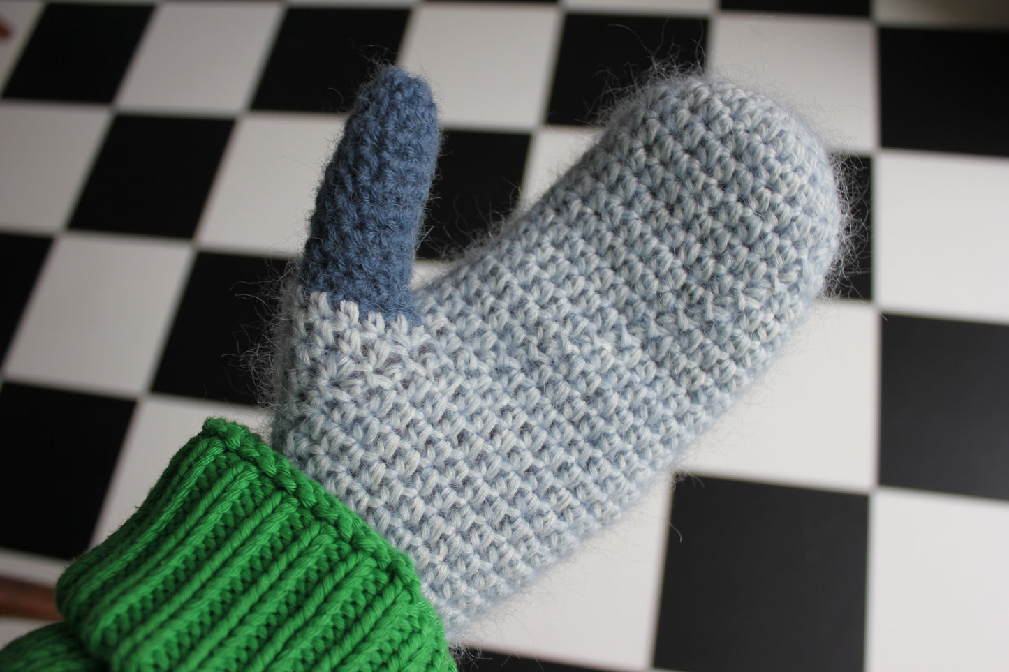 Halfie Mittens (Blue Edition)