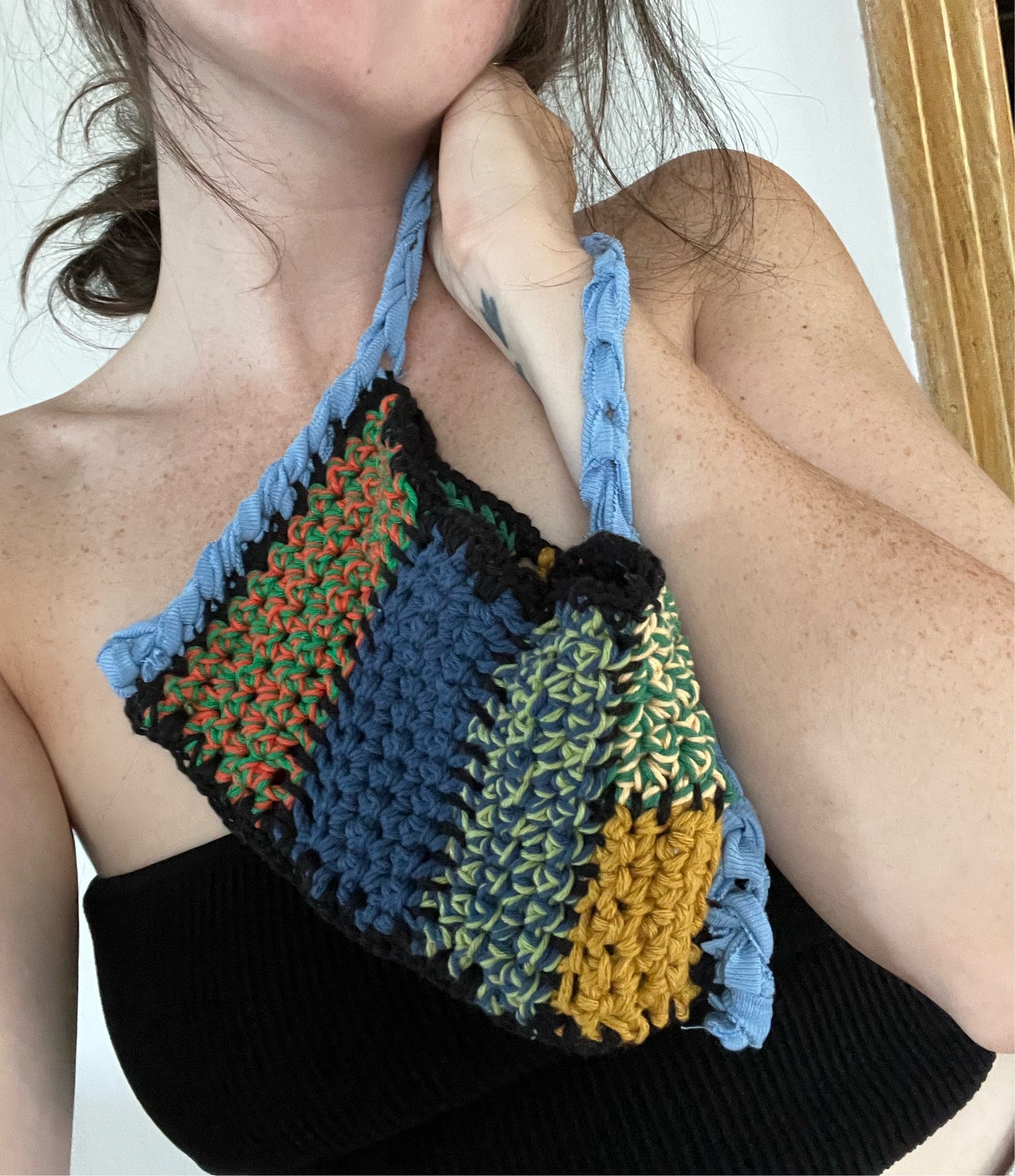 Handmade Patchwork Crochet Funky Bag