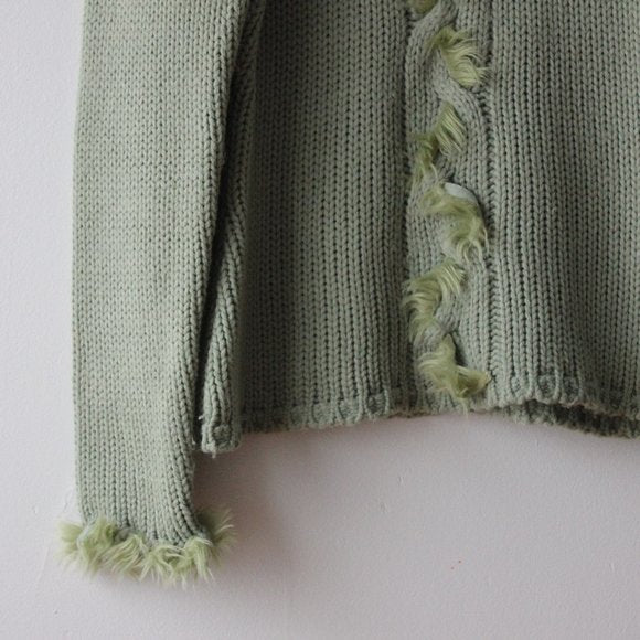 Fun Vintage Green Cowl/Turtleneck Sweater Large