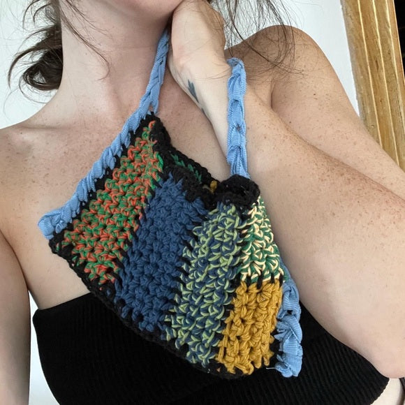 Handmade Patchwork Crochet Funky Bag