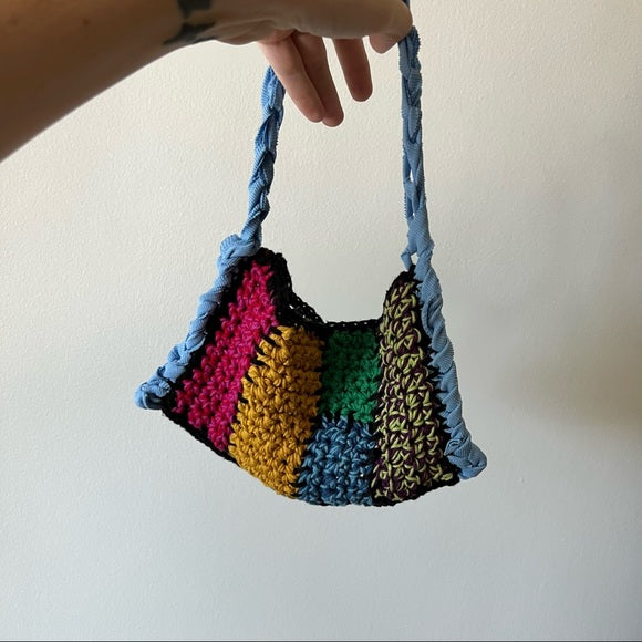 Handmade Patchwork Crochet Funky Bag